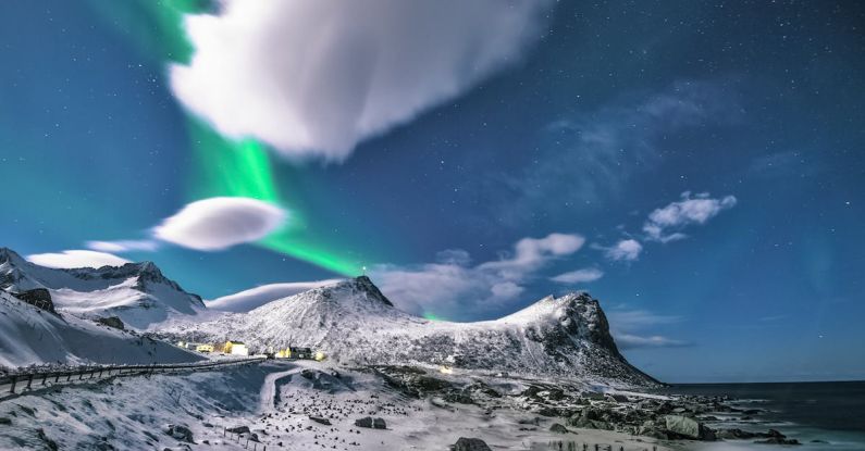 Nature - Scenic View Of Snow Capped Mountains During Night