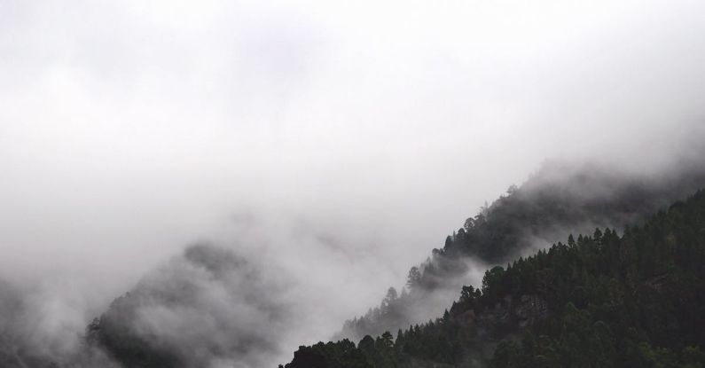 Nature - Grayscale Photography of Mountain