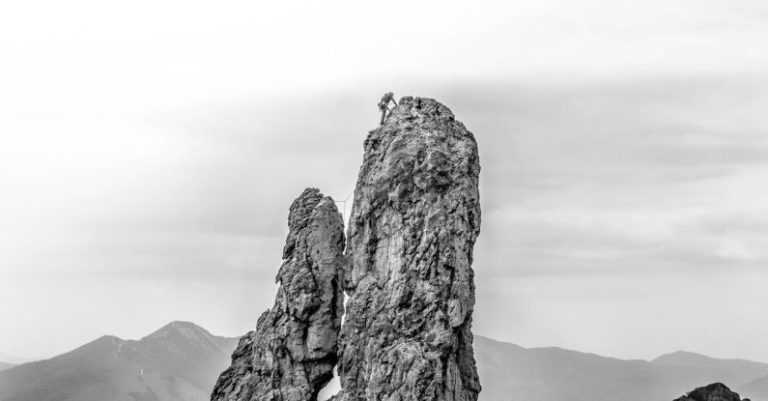 Climbing - Scenic View of Cliff Against Sky