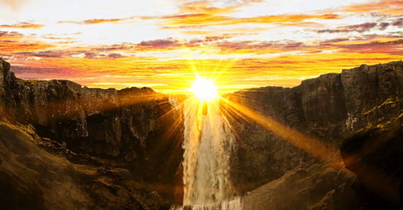 Waterfalls - Waterfalls during Sunset